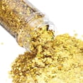 thumbnail image 3 of Uxcell 3.5 Oz/100 G Laser Gold Holographic Chunky Flare para Decoración de Festivales de Arte Cosmético, 3 of 7