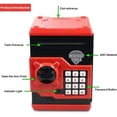thumbnail image 2 of Mini alcancía electrónica ATM para niños, juguete para bebés, caja fuerte, caja de ahorro de dinero, cerradura con contraseña para niños, niños y niñas, el mejor regalo (rojo), 2 of 5