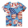 thumbnail image 4 of Ruyang Girls 4th of July T Shirt Statue of Liberty American Flag Firework Print Short Sleeve Summer Casual Patriotic Tee Tops, 4 of 5