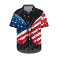 thumbnail image 4 of VBTAPA 4th of July Hawaiian Shirts for Men Independence Day Printed Button Down Short Sleeve Shirt Casual Aloha Beach Tops Ofertas de la semana Multicolor M, 4 of 6