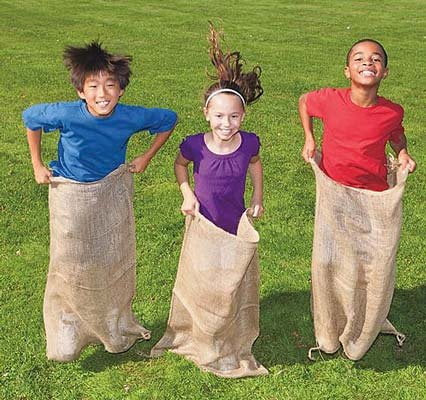 Pack of 4 Potato Sack Race Bags for Kids & Adults Shrub & Plant Frost Protection  Perfect Birthday Party Game Sandbaggy Burlap Bags Large 24 x 40 