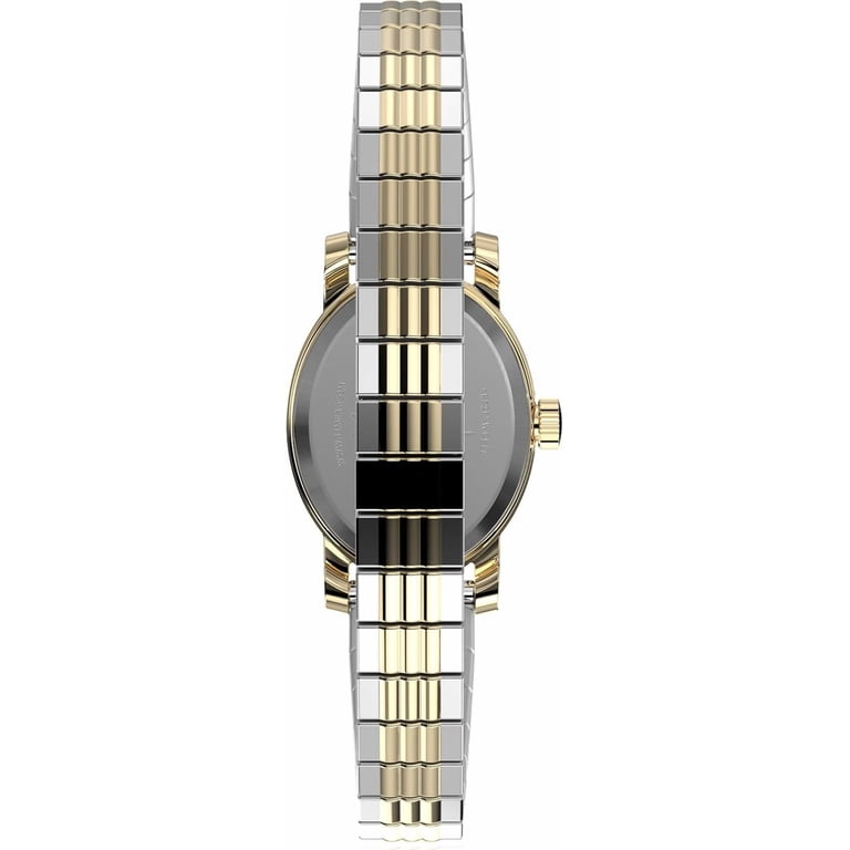 Timex Cavatina Two-Tone Duotone Silver Gold Mother of Pearl Watch 18mm Timex Women main image 4