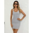 thumbnail image 5 of Beautyin Cotton Racerback Cami Ribbed Knit Sleeveless Elegant Dresses Slim Fit Tank, 5 of 6