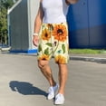 thumbnail image 5 of Daiia Sunflowers And Butterflies Mens Woven Stretch Pajama Short,Short Pajama Pants-Large, 5 of 9