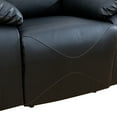 thumbnail image 4 of AUKFA 3 Seats Recliner Sofa Chair, Home Theater Sofa with Flipped Backrest and Cupholder, Black, 4 of 13