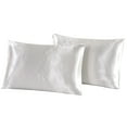 thumbnail image 5 of Dengjunhu 2Pcs Satin Silk Pillowcase for Hair and Skin,King /Queen/Standard Size Cooling Silk Pillow Case, Allergen Proof Dual Sides Soft Breathable Smooth Silk Pillow Cover for Women, 5 of 8
