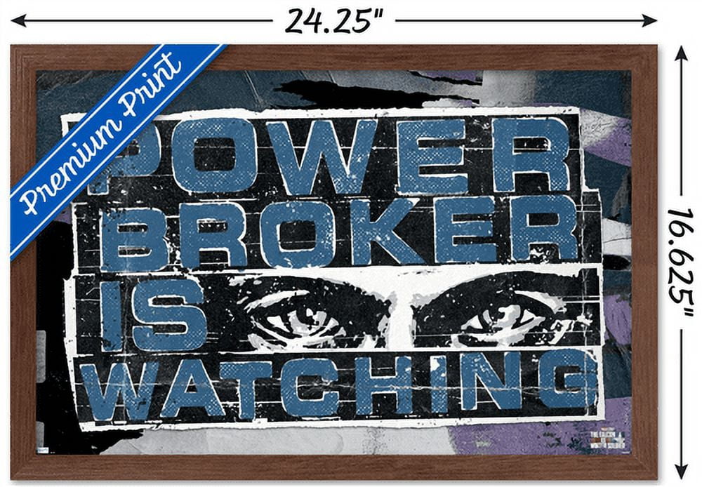 Marvel Falcon and Winter Soldier - Power Broker Watching 1 Wall Poster, 14.725" x 22.375", Framed