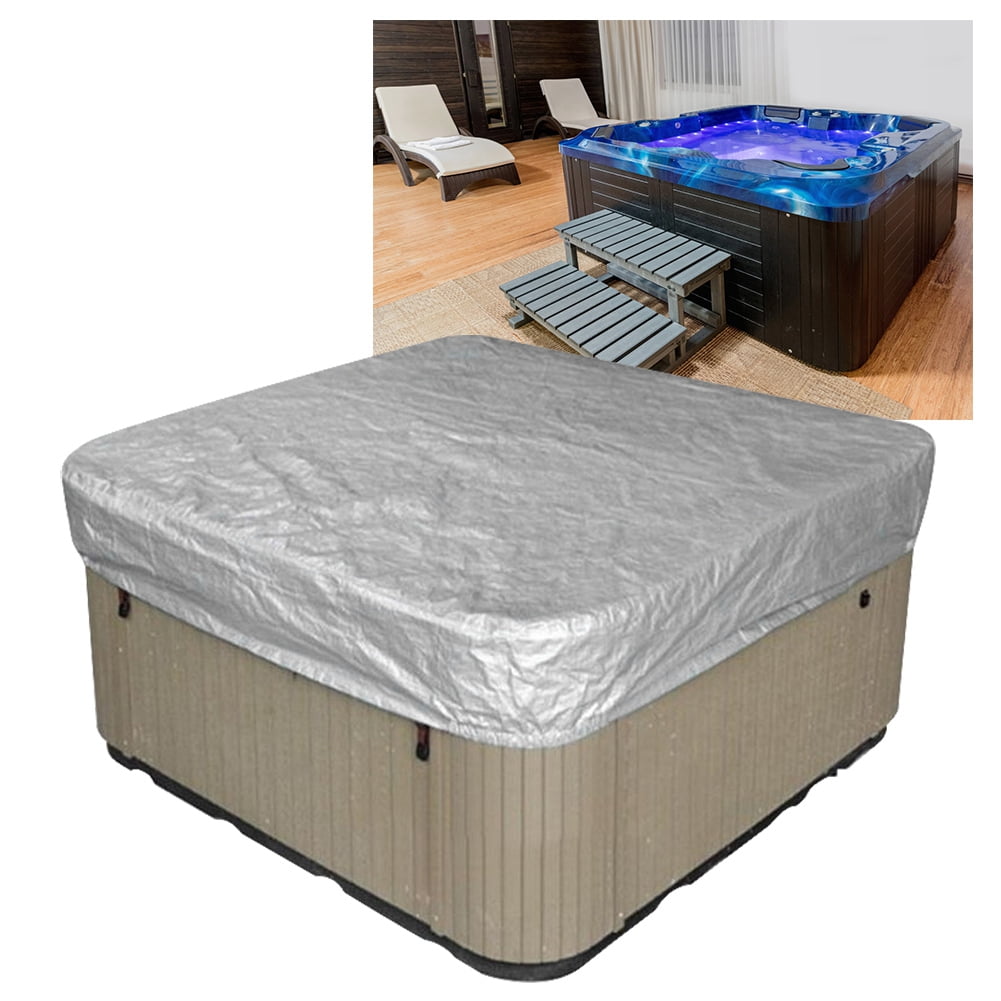 ACOUTO Square Hot Tub Cover,Outdoor Waterproof Dustproof Square‑Shaped Hot Spring Bathtub Cover