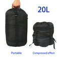 thumbnail image 4 of GOGHOST Compression Stuff Sack for Sleeping Bag Accessories,20L/45L Lightweight compression bag Great for Backpacking, Hiking and Camping,210T Tear Resistant Polyester，Black,20L, 4 of 10