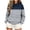 06-Navy, variant on Yutgune Women's Striped Sweatshirt Long Sleeve Mock Neck Pullover Casual Relaxed Fit Top