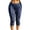 X-594Blue, variant on Women's Capri Pants High Waist Polka Dot Print Comfortable Fashion Breathable Trousers For Casual Daily Wear,Black,Xl