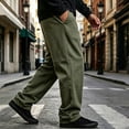 thumbnail image 2 of YABCSAZ Mens Straight Leg Sweatpants Drawstring Elastic Waist Loose Fit Casual Lounge Pants Open Bottom Athletic Track Pants with Pockets Streetwear Trousers, 2 of 7