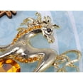 thumbnail image 5 of Shiny Golden Tone Synthetic Topaz Clear Crystal Rhinestone Running Horse Animal Pin Brooch, 5 of 5