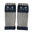 thumbnail image 4 of Guantes sin dedos con mangas para muñeca y orificio para pulgar, ideales para clima frío para mujeres y niñas. azul, 4 of 8