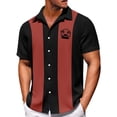 thumbnail image 2 of Men's Hawaiian Printed Button Short Sleeve Shirts Men's Casual Fashion Short Sleeve Shirts3XL, 2 of 4
