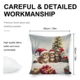 thumbnail image 2 of Christmas Kittenslinen throw pillowcase decoration pillowcase gifting preferred 18x18 inch cushion cover 2 sets sofa pillowcase sofa bedroom living room car, 2 of 4