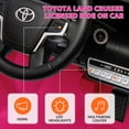 thumbnail image 4 of Qaba 12V Electric Car for Kids, Licensed Toyota Kids Electric RC Car, Toddler Ride on Toys Gift, Pink, 4 of 10