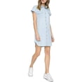 thumbnail image 1 of Sanctuary Robe Chemise en Jean à Manches Courtes pour Femmes Bleu L, 1 of 4