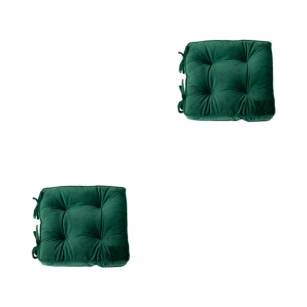 Kearding Ultimate Comfort Square Floor Pillows Pad para la relajación Cojines para sillas prácticos y duraderos Cojines verde negro 43 * 43 cm verde negro 43*43cm 2Conjunto