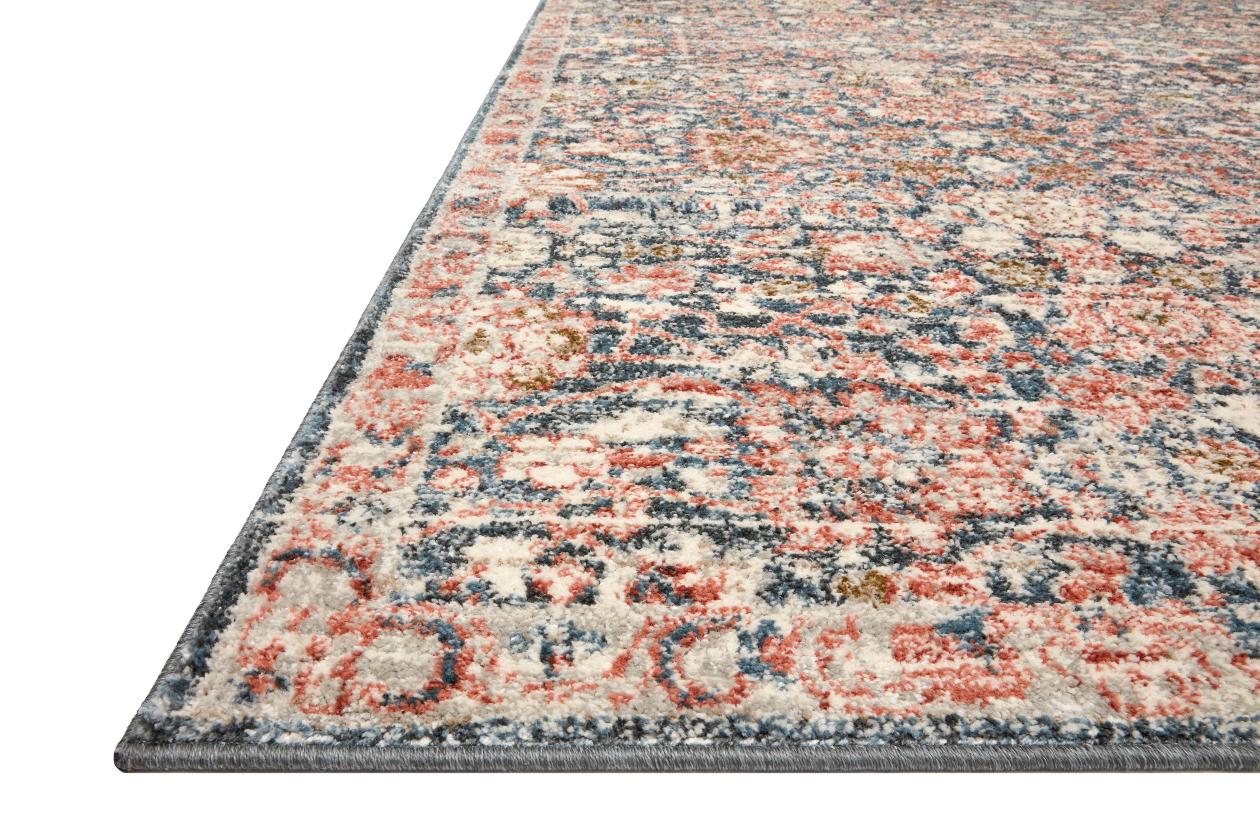 Loloi Saban SAB-03 Oriental Navy / Rust Area Rug 6'-7" x 9'-3"