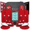Dual Channel TENS EMS and Relax Muscle Stimulator, Electronic Pulse Massager Unit, 14 Electrode Pads, Travel Case