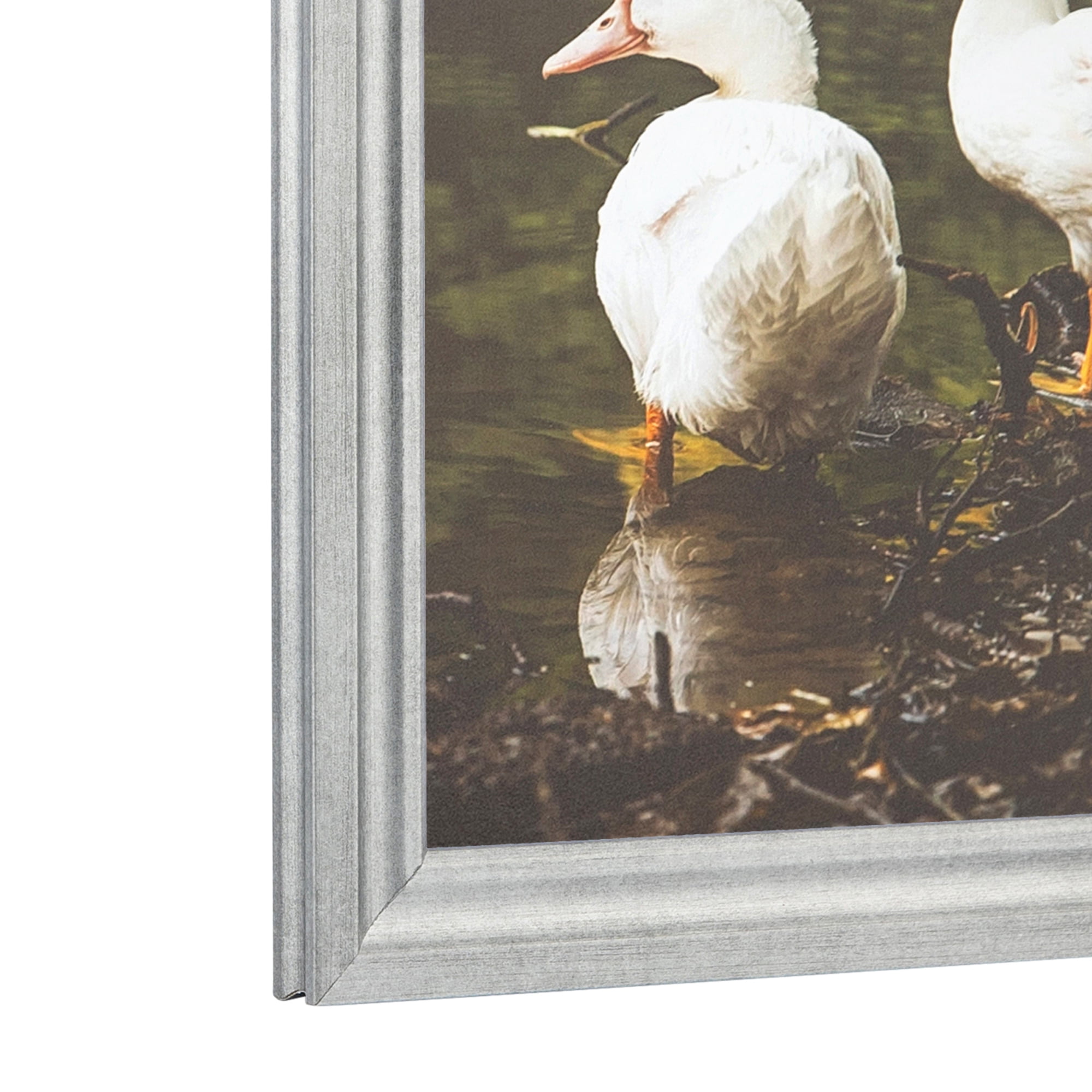 ArtToFrames 18" x 24" Muted Cold Silver Picture Frame, 18x24 inch Silver MDF Poster Frame (WOM-4682)