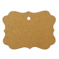 thumbnail image 3 of 500 PCS Kraft Paper Tags Scallop Edges Brown Hang Tag Wedding Party Favor Tags with Free Natural Jute Twine, 3 of 4