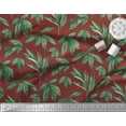 thumbnail image 2 of Soimoi Red Georgette Viscose Fabric Leaf Printed Craft Fabric by the Yard 44 Inch Wide, 2 of 3