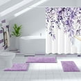 thumbnail image 4 of Bath Mats for Bathroom Non Slip, 32x20, Extra Soft Chenille Bathroom Rugs, Fluffy Plush Luxury Shower Mat Outside, Water Absorbent, Machine Washable, Sink and Tub, Purple & Lavender Purple & Lavender, 4 of 4