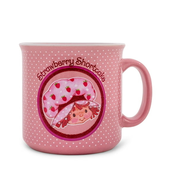 Strawberry Shortcake Polka Dots Ceramic Camper Mug | Holds 20 Ounces