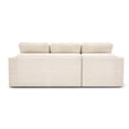 thumbnail image 6 of Modular Cloud Sofa Set, 105" DIY Sectional with Ottoman, Pure Foam, Faux Rabbit Fur Velvet, Comfortable Living Room Couch, Cream White, 6 of 10