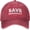Red, variant on Save Defend Our Democracy Vote Election Campaign 2022 Cowboy Hat Baseball Cap Women Trucker Hat Men Snapback Hat Black