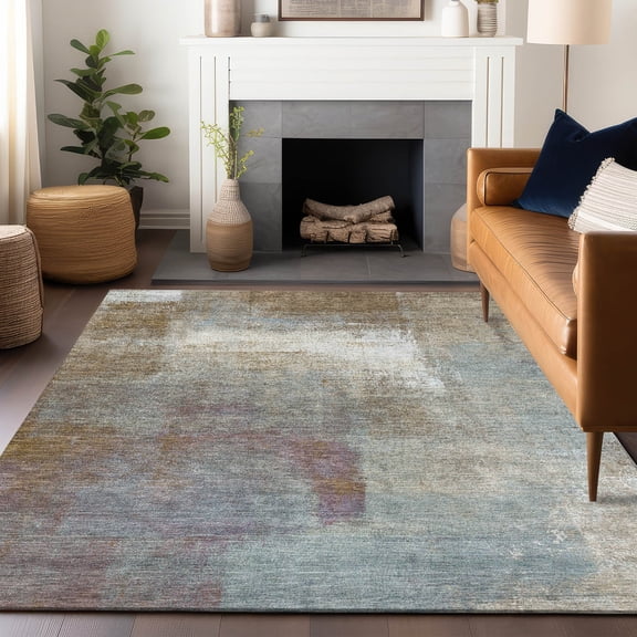 Addison Rugs Machine Washable Indoor/ Outdoor Contemporary Abstract Chantille Rug 10' x 14' - Mocha