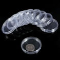 thumbnail image 4 of Ruanlalo 10Pcs Clear Transparent Plastic Round Coin Capsule Collecting Storage Box Case Holder 32mm, 4 of 6