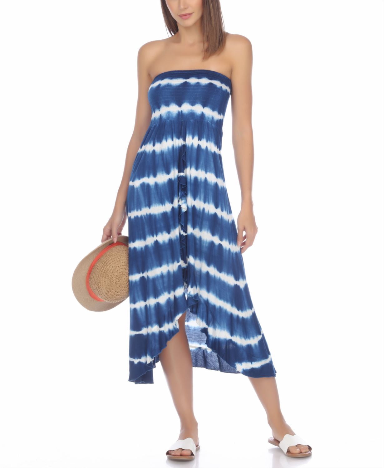 Raviya - Strapless High-Low Dress Cover 
