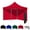 Red, variant on Red 10x10 Instant Canopy Tent and 2 Side Walls -Commercial-Grade Aluminum Frame -Water Resistant Canopy Top and Sidewalls -Includes Canopy Bag and Stake Kit (5 Color Options)
