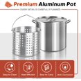 thumbnail image 3 of 50QT Seafood Boil Pot with 40QT Basket | Dust Cover | 12-Inch Skimmer | Crawfish Boiler & Crab Boil Pot | 110,000BTU Jet-Burner | 20PSI CSA Certified Regulator | Ideal for Outdoor Cooking, 3 of 15