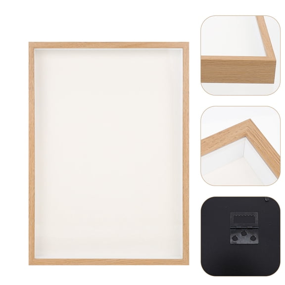 LOLIPPYY Home Photo Display Frame in Beige Wood with Space Saving Desktop Design
