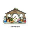 thumbnail image 3 of Mini Easter Nativity Set - Small Tabletop Nativity Scene with Resin Figures, Little People Nativity Set for Indoor Decor, Christian Religious Figurines & Easter Nativity Scene Decor, 3 of 5