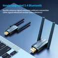 thumbnail image 4 of Adaptador USB Bluetooth 5.4 5.3 de 150 m para PC, ratón inalámbrico, teclado, receptor de audio y música, transmisor, controlador gratuito para Win8.1/10/11, 4 of 5