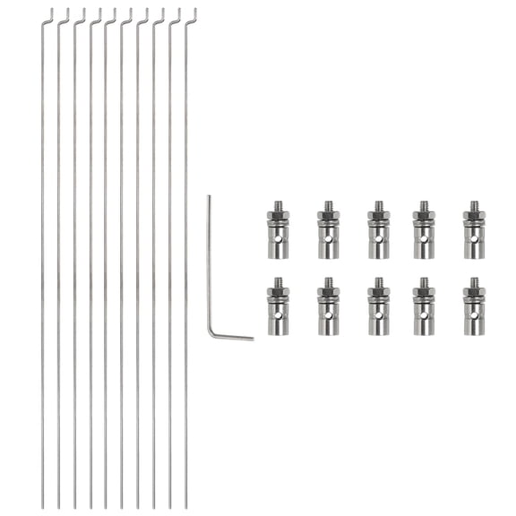 Uxcell 21pcs 1.2x200mmZ Push Rods Parts Nylon Control Horns for RC Airplane Plane Helicopter Model