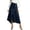 A278-Navy, variant on Sokhug Denim Midi Skirt for Women High Waist Button Front Wrap Asymmetrical Hem A Line Casual Skirt