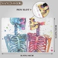 thumbnail image 3 of Watercolor Skeletons Foldable Binder Folder Clipboard with Pen Slot Double Clips A4 Size File Storage, 3 of 8