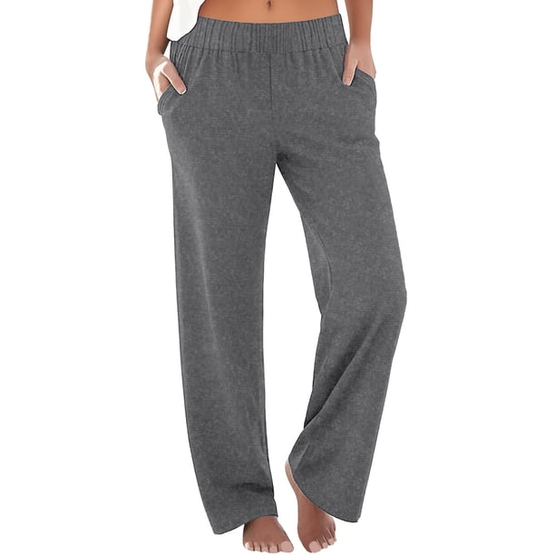 Pantalones boho palazzo de mujer, cintura alta, pierna ancha, estampado floral, estilo informal de verano con bolsillos, tallas S-XXL