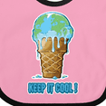 thumbnail image 4 of Inktastic Keep It Cool Melting Earth Ice Cream Cone Boys or Girls Baby Bib, 4 of 4