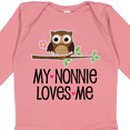 thumbnail image 4 of Inktastic My Nonnie Loves Me Grandchild Girls Long Sleeve Baby Bodysuit, 4 of 5
