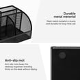 thumbnail image 6 of SHBOTO Mesh Desk Organizer Office Supplies Caddy with Pencil Holder and Storage Baskets for Desktop Accessories, 3 Compartments, Black, 6 of 14
