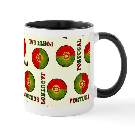 

CafePress - Portugal Flag Pattern Mugs - 11 oz Ceramic Mug - Novelty Coffee Tea Cup