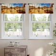 thumbnail image 2 of LALILO Kitchen Curtain Valance Orange Sand Valley Rod Pocket Window Curtain 52"x 18" Set of 2, 2 of 6