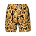 thumbnail image 4 of Lsque Mens Swim Trunks Sunflowers 1 Pattern - Bathing Suit Compression Liner - Beach Swim Shorts Swimwear - (S-3XL) - Stretch Quick Dry -Small, 4 of 9